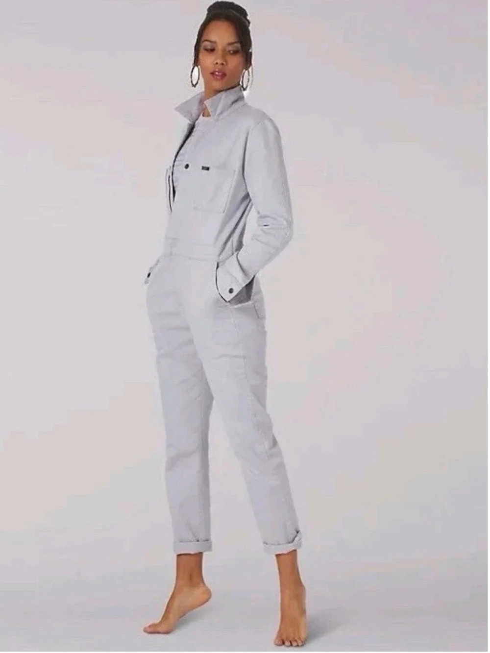Lee Light Gray Utility Jumpsuit
